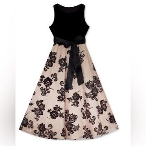 Rare editions Big Girls Velvet Glitter Dress size 12 measurements are provided